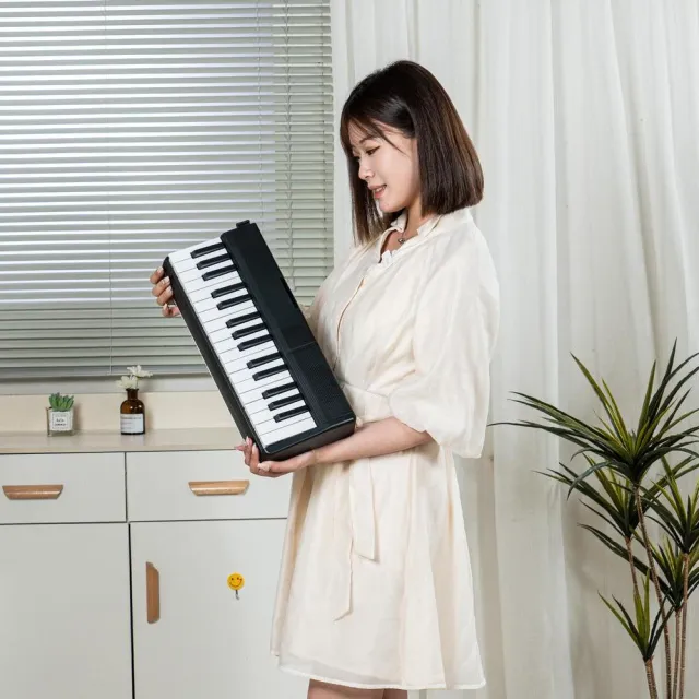 【Octave Baby 八度寶貝】力度感應MIDI+跟彈燈61鍵折疊式電子琴(折疊電子琴 兒童教學玩具 學琴練琴)