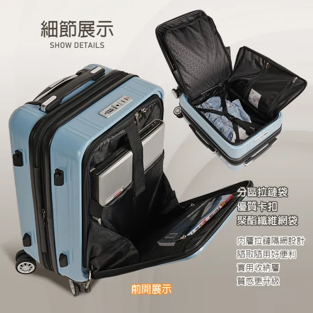 【LYNX】美國山貓 20吋第一代雙開登機箱(防爆拉鏈、避震雙排輪、TSA海關鎖、可加大)