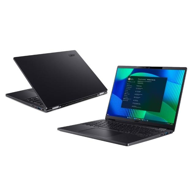 ACER 宏碁 TravelMate AI商用筆電 TMP614-73T-725H，搭載 Intel Core Ultra 7 處理器，配備 WUXGA 1920x1200 IPS 防眩光顯示器，支援指紋辨識開機，內建 Windows 11 Pro 系統，無顯示卡設計，適合隨時隨地連線不中斷的商務需求。