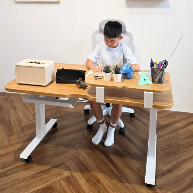 【aka】超升動電動升降桌 150x70cm(三節式雙馬達/坐站兩用/辦公桌/電腦桌/書桌)