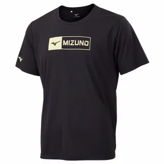 【MIZUNO 美津濃】短袖上衣 男 吸濕排汗 訓練 慢跑 黑 32TAC00109