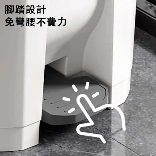 【ZHIPU 芝浦】50L大容量垃圾桶 腳踏垃圾桶 商家兩用垃圾桶 戶外庭院垃圾桶 垃圾筒(加厚桶身 帶蓋隔味 隱