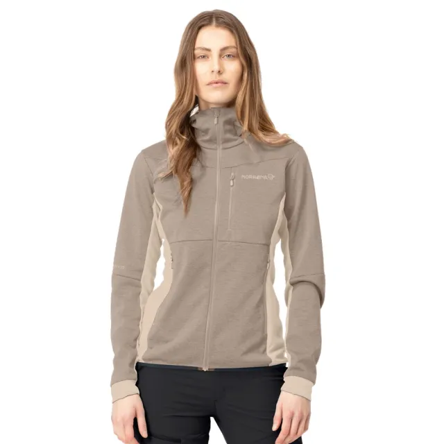 【NORRONA】falketind warm2 Octa 連帽外套 女款 淺駝色