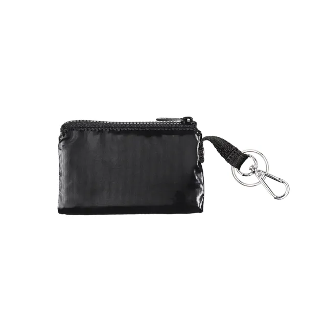 【Lesportsac】Zip Card Holder 卡夾 零錢袋 鑰匙包 卡片零錢包 吊飾(亮面黑)