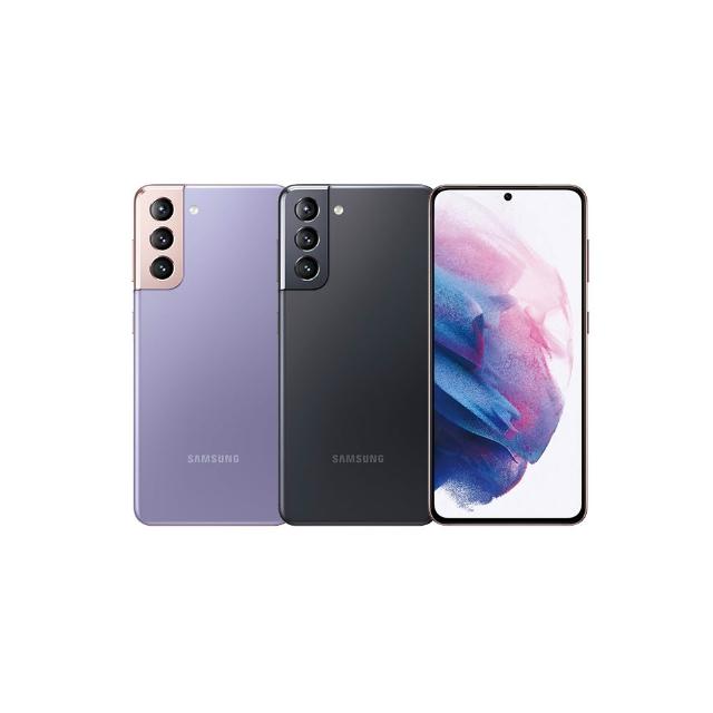 SAMSUNG三星 Galaxy S21 5G 旗艦手機搭載6.2吋2400x1080解析度AMOLED螢幕，八核心Snapdragon 888處理器（最高2.84GHz時脈），8GB RAM與256GB儲存空間，提供流暢多工體驗。6400萬畫素主相機與1000萬畫素前鏡頭，支援5G雙卡雙待，頻段涵蓋n1/n3/n5/n8/n12/n28/n41/n78，4G LTE廣泛相容。4000mAh電池，輕薄設計僅169g、7.9mm厚，顏色選擇星魅白/粉/紫/灰，Android 11系統，NCC認證CCAF164G0510T4，完美適合追求高效能與攝影的使用者。