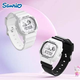 【SANRIO 三麗鷗】凱蒂貓塗鴉小方塊運動防水電子錶(Hello Kitty兒童 學生 手錶)