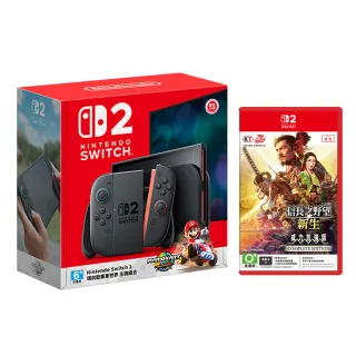 【Nintendo 任天堂】Switch 2 瑪利歐賽車世界 主機組+《NS2信長之野望 新生with威力加強版》+《9H鋼化貼》