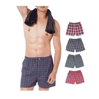 【LIGHT & DARK】6件特惠組-精梳棉-褲襠開釦-五片式色織型男平口褲(吸濕排汗/四角男內褲/親膚/限量出清)