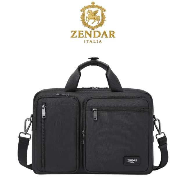 【ZENDAR】直播限定 限量3折 頂級高彈性防潑水多隔層筆電公事包 薩杜恩系列 全新專櫃展示品