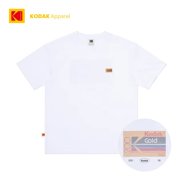 【Kodak Apparel】柯達 FLASH 柯達底片盒短袖T恤 白(K5323LRS71)