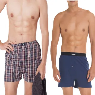 【LIGHT&DARK】買5送5-純棉系列-多款可選-日本外銷五片式平口褲(褲襠開釦/吸濕排汗/男內褲)