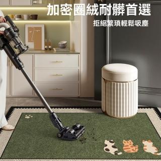 【超微米】入戶門地墊 法式復古風 玄關除塵腳墊 防滑防髒汙耐髒地毯(防滑耐髒地墊80*120cm)