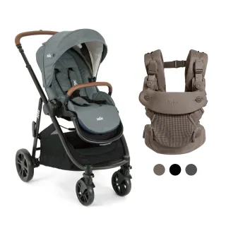 【Joie官方旗艦】savvy？ air 四合一嬰兒揹帶+versatrax E 多功能三合一推車(獨家育兒精選組)