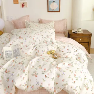 【Green 綠的寢飾】100%精梳純棉兩用被床包組(單人/雙人/加大/200織/多款任選)