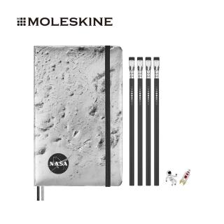 【MOLESKINE】NASA 靈感 x BLACKWING 限量套裝(L型☆線筆記本 + 4支鉛筆 + 2個串繩配件)