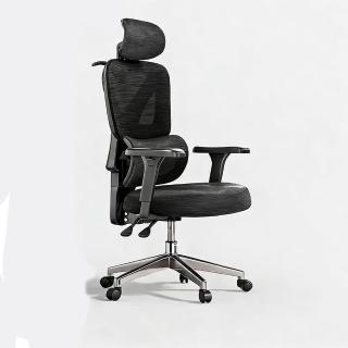 【DYT】帶輪靠背電腦椅 50*50cm Air款+擱腳 曜黑/黑灰(鋁合金腳/高可調節/辦公椅/電競椅座椅)