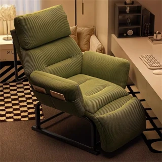 【SHINKAWA新川】可折疊躺椅 可睡可躺 辦公家用午睡躺椅 帶頭枕/腳踏(懶人躺椅 單人沙發椅 電腦椅)