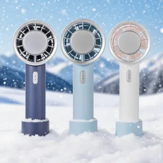 【OMG】冰敷降溫手持風扇 USB隨身迷你小風扇 便攜冷風扇 633(可桌立/三擋可調)