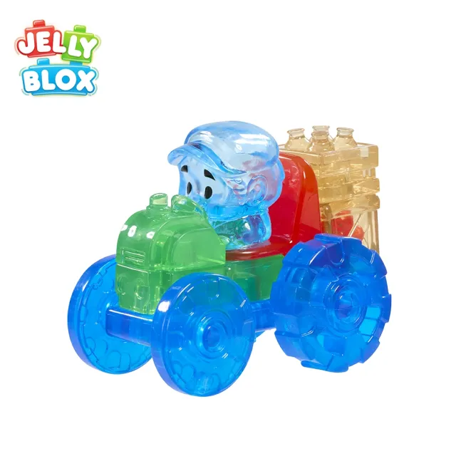 【Jelly Blox】果凍多感積木-拖拉機套組 親子良品(12顆)