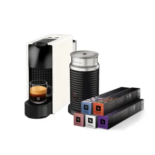 【Nespresso】膠囊咖啡機 Essenza Mini 奶泡機組合_多色任選  送禮 入厝 全自動咖啡機(訂製咖啡時光50顆組)