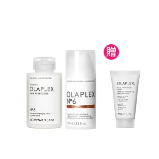 【OLAPLEX 歐啦】3號+6號護髮雙入組(3號洗前修護素100ml+6號免沖洗修復乳100ml)