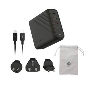 【ADAM 亞果元素】OMNIA Pro 140 140W 3孔旅行萬用急速電源供應器(送200cm 充電線及萬國轉接頭)