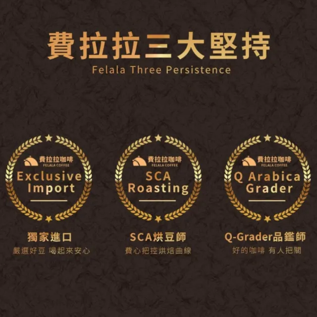 【Felala 費拉拉】低音樂章 低咖啡因 咖啡豆 半磅227g(甘蔗脫因處理、風味:堅果、焦糖、莓果、巧克力)