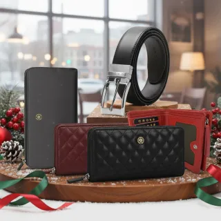 【CROSS】新年特價 新年尾牙特價 限量1折 頂級小牛皮皮夾皮帶 全新專櫃展示品(買一送一好禮)