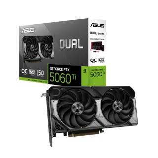 【ASUS 華碩】DUAL-RTX5060TI-O16G 顯示卡+華碩 PRIME MR120 ARGB 白色 正向扇 3入組
