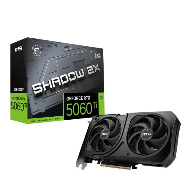 【MSI 微星】RTX 5060Ti 8G SHADOW 2X OC PLUS 顯示卡+ViewSonic 優派 VA2414-MH 24吋 無邊框設計螢幕