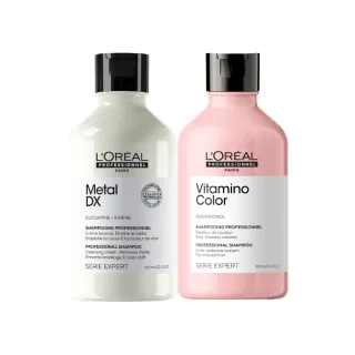 【L’OREAL 巴黎萊雅PRO】絲漾博洗髮精雙入組(吸金喚彩+飽和護色/柔順/抗毛躁)