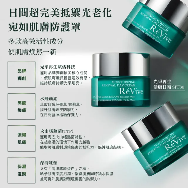 【ReVive】官方直營 日夜霜霸超值組(光采再生活膚霜50ml+光采再生活膚日霜50ml)