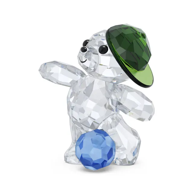 【SWAROVSKI 施華洛世奇】Kris 可愛小熊足球造型水晶擺飾 送禮 禮物 推薦(5720456)