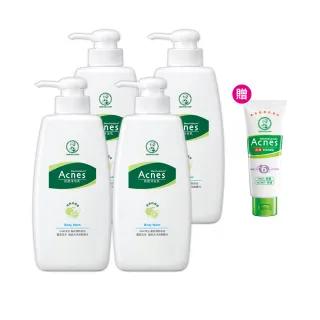 【曼秀雷敦】Acnes抗痘沐浴乳 600mL 4入(抗痘 舒緩 清爽舒暢 改善背痘 清新香味)