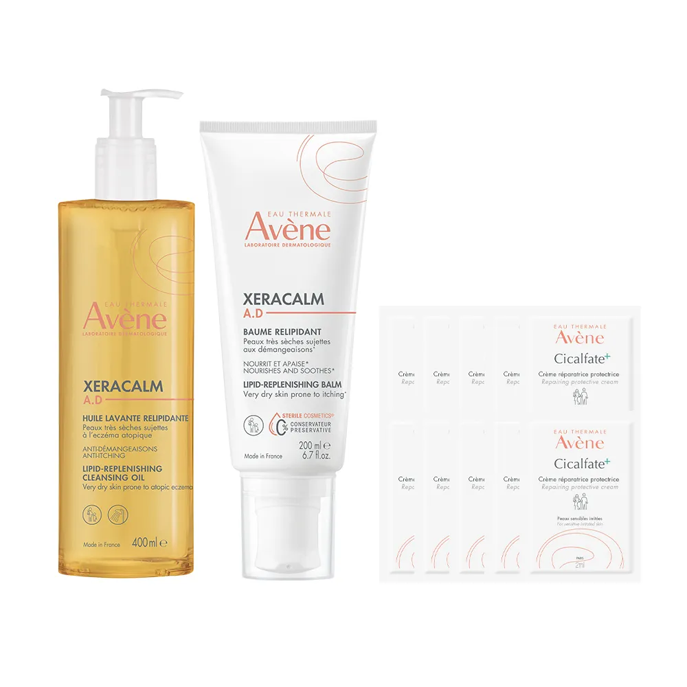 【Avene 雅漾官方直營】舒緩乾癢洗護組(沐浴油+身體霜)