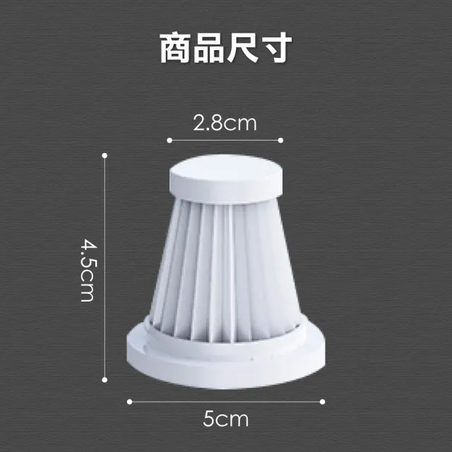 【SUiTU】隨途車用無線吸塵器專用HEPA濾芯10入組 德國工藝(適用6645/6653/6659等系列)