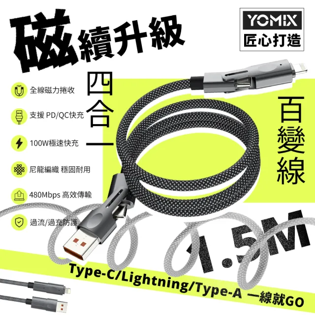 【TOSHIBA 東芝】快充磁吸線組★Canvio Basics A5 4TB 2.5吋 行動硬碟+PD100W四合一快充線1.5M