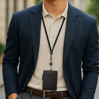 【MONDAINE 瑞士國鐵】溜溜球牛皮證件套(多色可選)