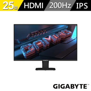 【GIGABYTE 技嘉】GS25F2 25型 FHD平面電競螢幕(200Hz/1ms/IPS)