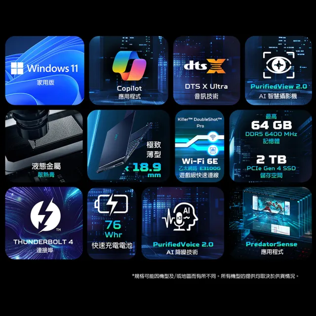 【Acer 宏碁】16吋GeForce RTX 5060 Ultra9電競筆電(Predator/PHN16S-71-94UX/Ultra9-275HX/16G/512GB/W11)