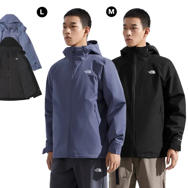 【The North Face 官方旗艦】中性款防水透氣三合一外套(多款任選)