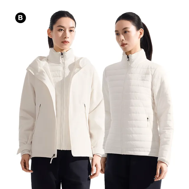 【The North Face 官方旗艦】中性款防水透氣三合一外套(多款任選)