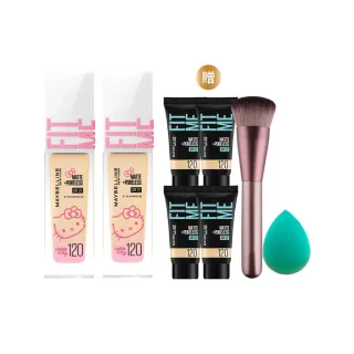 【MAYBELLINE 媚比琳】FIT ME 反孔特霧/水光粉底液全新升級PRO版30ml 2入組(#Hello Kitty)