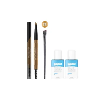 【MAYBELLINE 媚比琳】新一代宛若真眉柔霧塑型眉膠筆0.2g/零失手3D持色染眉膏(任選2入組)