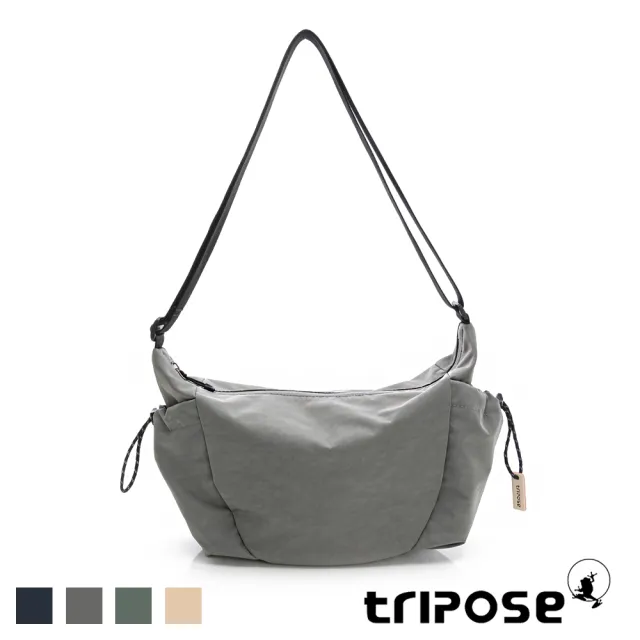 【tripose】MOVE微皺尼龍輕量雙側袋斜背包-大(多色)