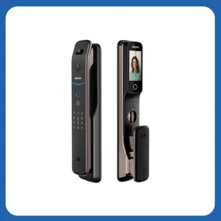 【Philips 飛利浦】709FVP人臉/貓眼 推拉式IOT智能鎖/電子鎖(指紋│卡片│密碼│鑰匙│WiFi/含安裝)