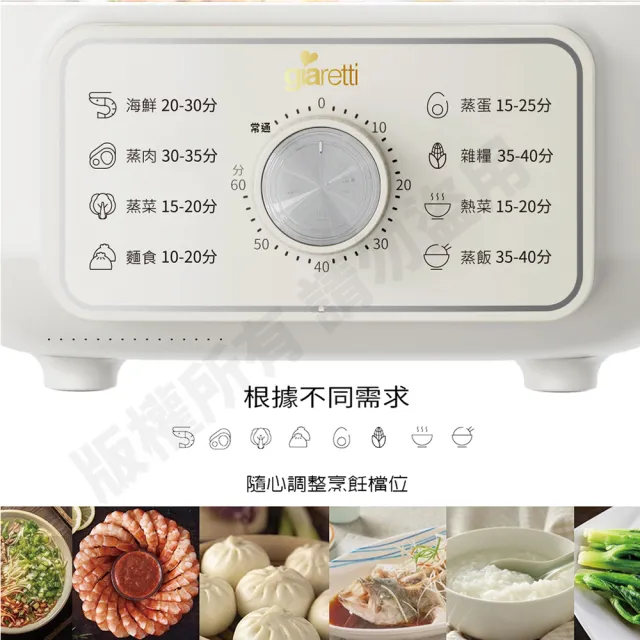 【Giaretti珈樂堤】多功能雙層電蒸籠(GT-HPS113)