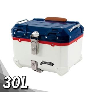 【Astutain】阿斯圖坦 30L 快拆塑合金烤漆車尾箱 機車後箱 機車後備箱 機車置物箱(雙鎖快拆/星墜藍)
