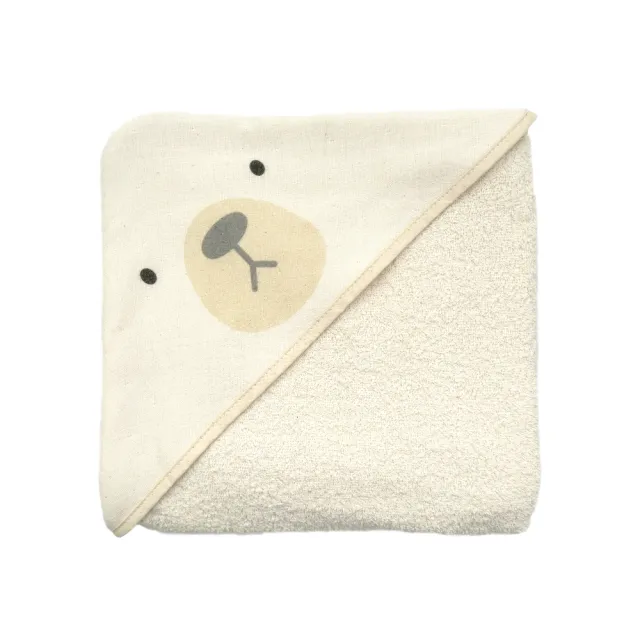 【Nizio】新生兒連帽圍裙浴巾(4種花色)