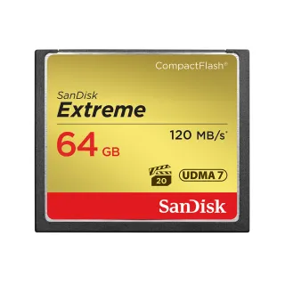 【SanDisk 晟碟】Extreme CompactFlash 記憶卡64GB(公司貨)